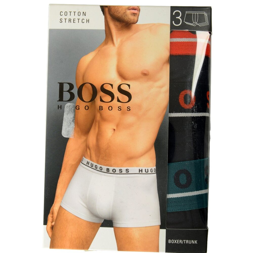 Hugo Boss Men's Trunk 3P CO/EL 3 Pack Stretch Boxer/Trunk Underwear US 2XL IT 56